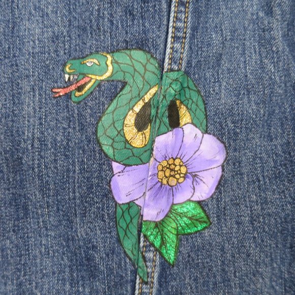 Levi's Hand-Painted Ex-Boyfriend Trucker Denim Jacket S NWT - Picture 8 of 10